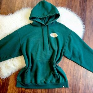 Sun ☀️ Diego Women’s Size Large Oversized Dark Green Long Sleeve Graphic Hoodie